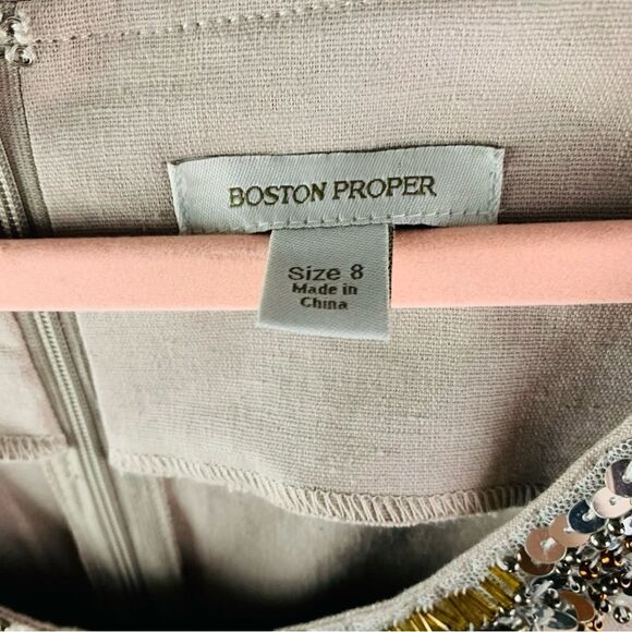 Boston Proper Embellished Sleeveless Dress - Picture 4 of 4